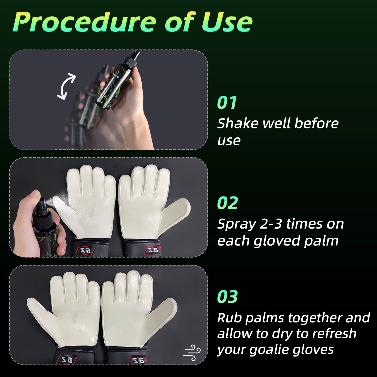 Clbort Goalkeeper Glove Grip Spray, MSDS Certified Goalie Glove Glue, 100Ml