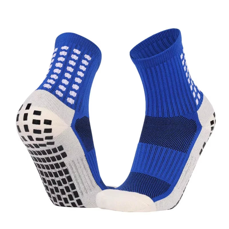Men's Sports Grip Socks for Football and Basketball - Anti-Slip Soccer Socks with Non-Slip Grip Pads