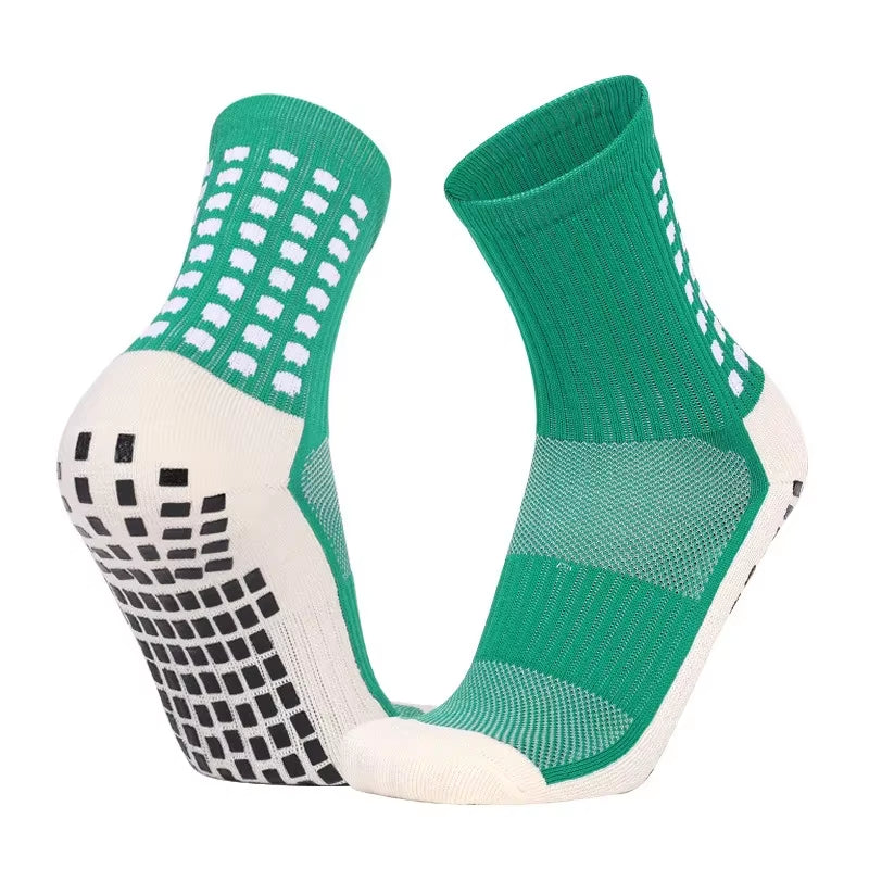 Men's Sports Grip Socks for Football and Basketball - Anti-Slip Soccer Socks with Non-Slip Grip Pads